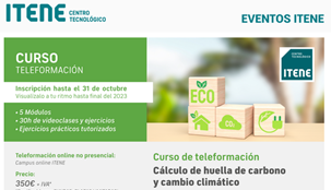 Curso CÁLCULO DE HUELLA DE CARBONO (Inscripción hasta el 31.10.2023)
